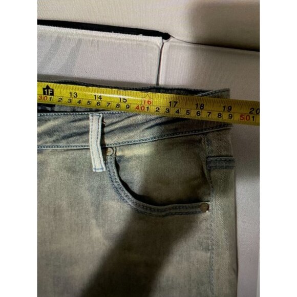 Pheelings Light Blue Distressed Cotton Blend Jeans With Embroidered Lettering - Picture 9 of 14